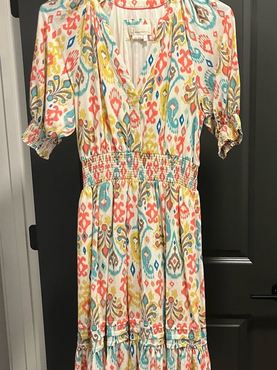 Anthropologie Dresses & Skirts - Anthropologie Multi-Color Smocked-Waist Midi Dress